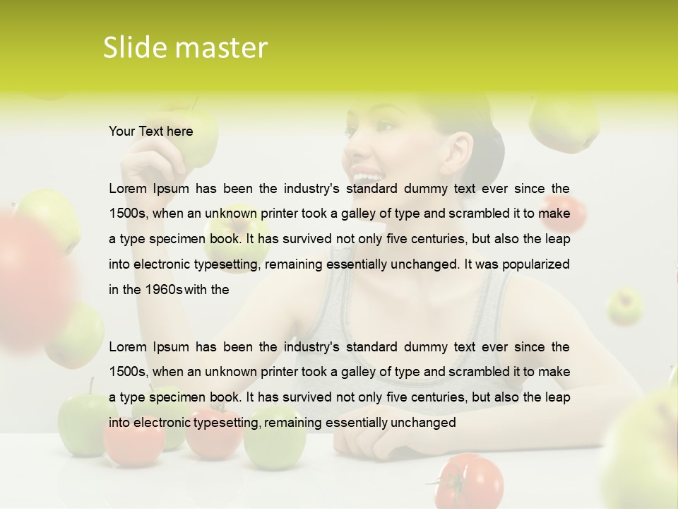 Sit Eating Women PowerPoint Template