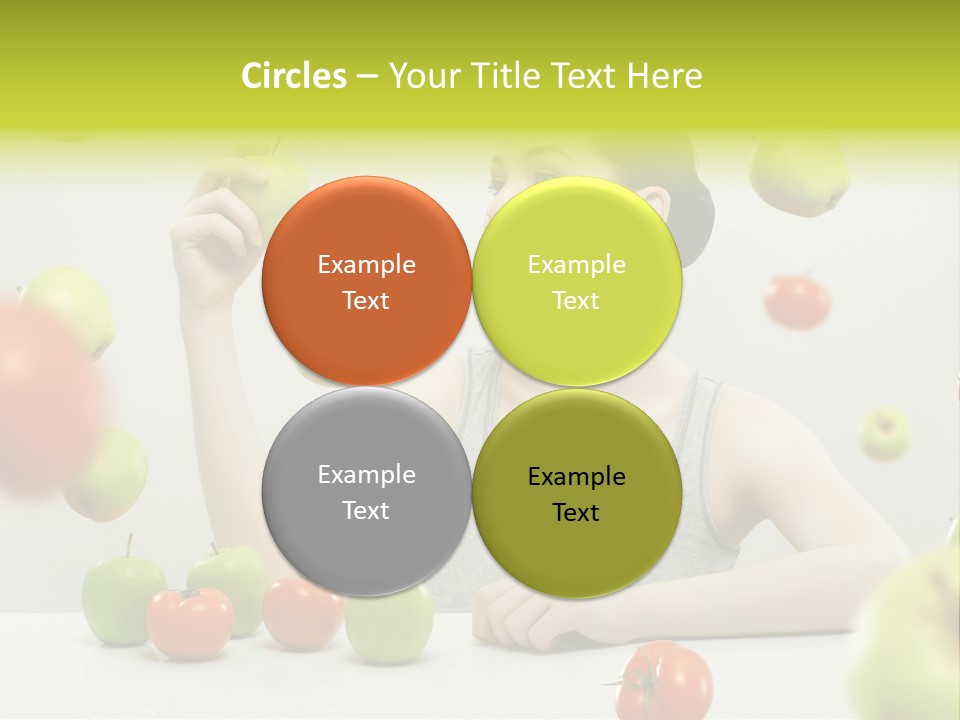 Sit Eating Women PowerPoint Template