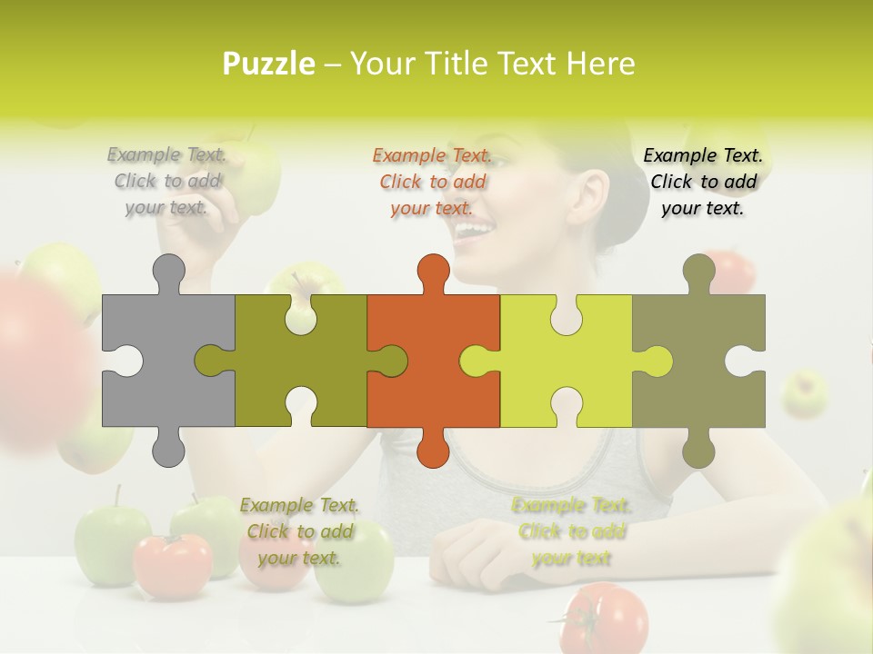 Sit Eating Women PowerPoint Template