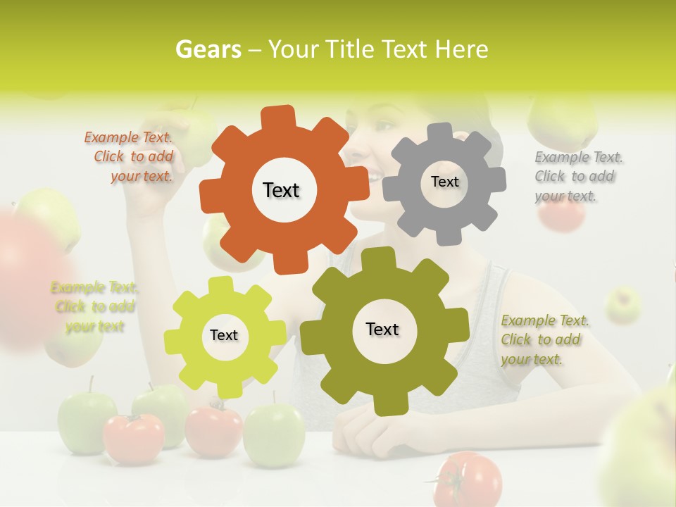 Sit Eating Women PowerPoint Template