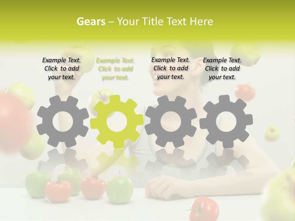 Sit Eating Women PowerPoint Template