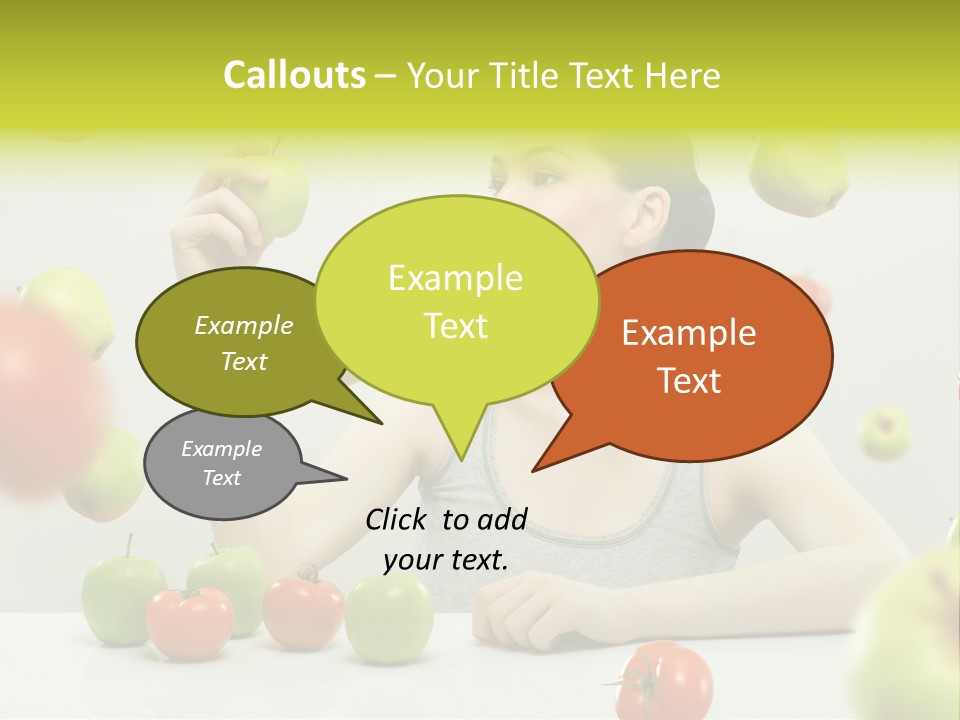 Sit Eating Women PowerPoint Template