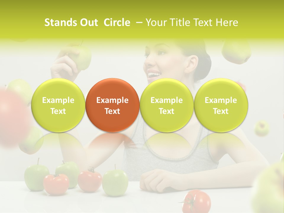 Sit Eating Women PowerPoint Template