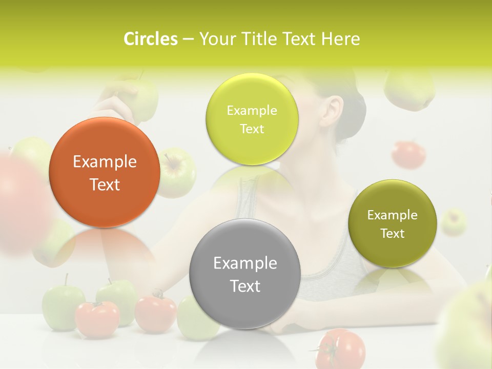 Sit Eating Women PowerPoint Template