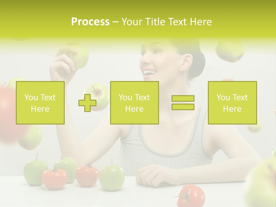 Sit Eating Women PowerPoint Template