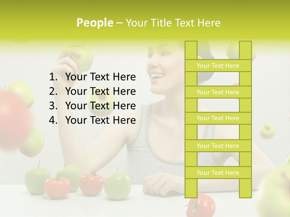 Sit Eating Women PowerPoint Template
