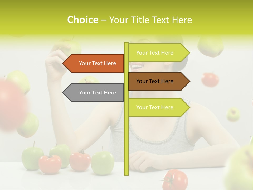 Sit Eating Women PowerPoint Template