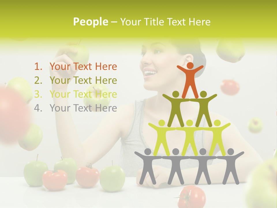 Sit Eating Women PowerPoint Template