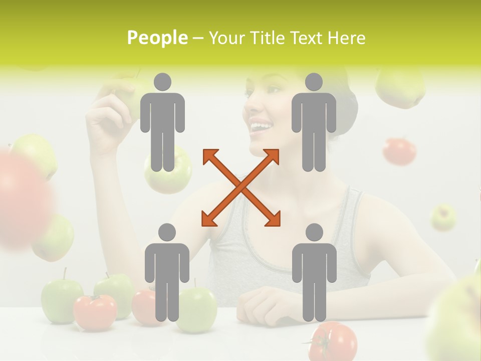 Sit Eating Women PowerPoint Template