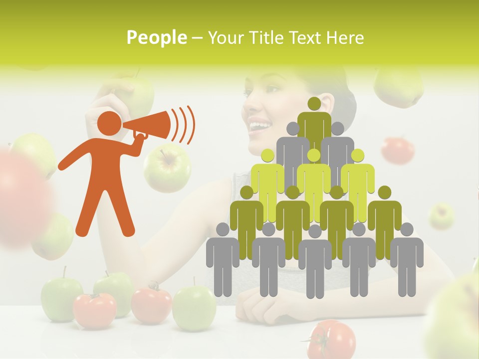 Sit Eating Women PowerPoint Template