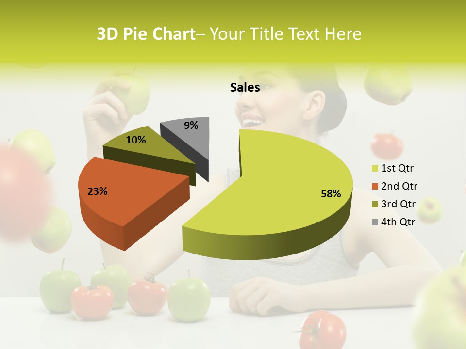 Sit Eating Women PowerPoint Template