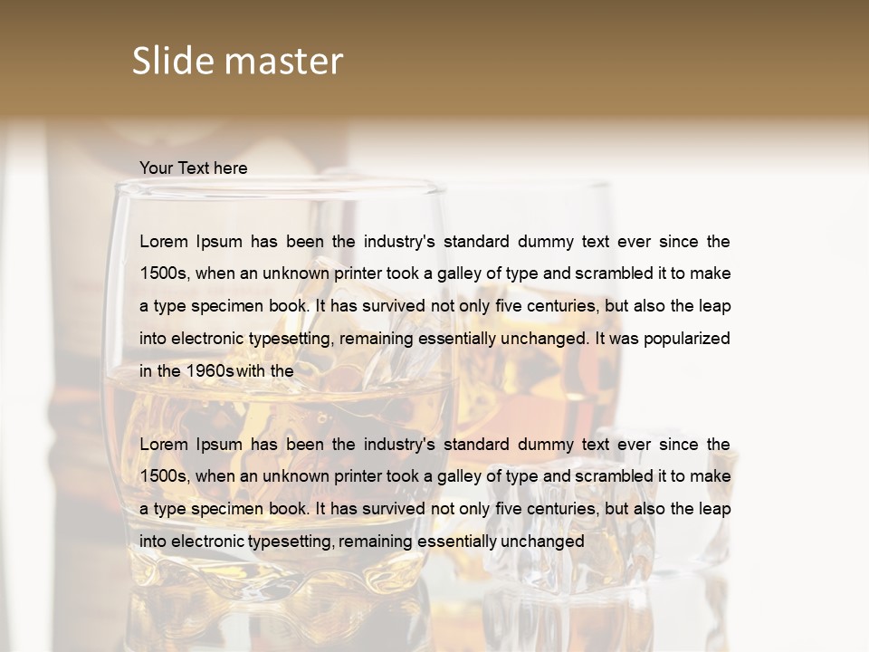 Liquid Ice Whisky PowerPoint Template