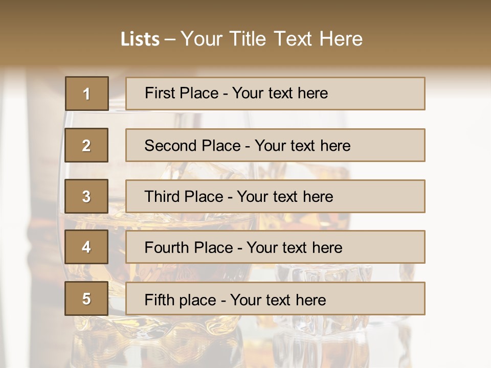Liquid Ice Whisky PowerPoint Template