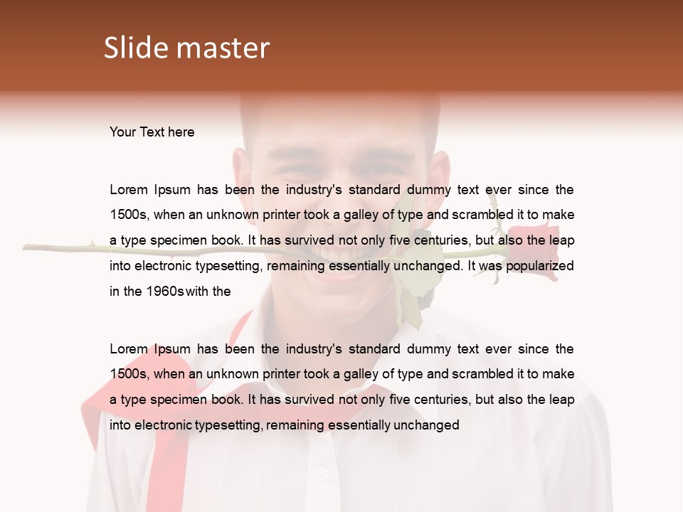 Young Casual Mouth PowerPoint Template