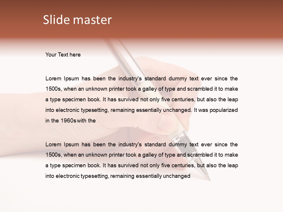 Pencil Empty Manager PowerPoint Template