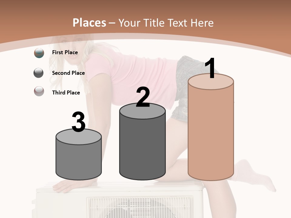 Showing Girl Conditioner PowerPoint Template