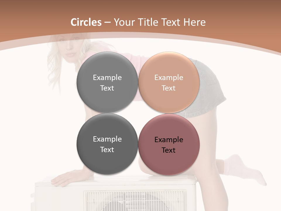 Showing Girl Conditioner PowerPoint Template