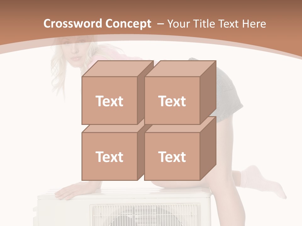 Showing Girl Conditioner PowerPoint Template