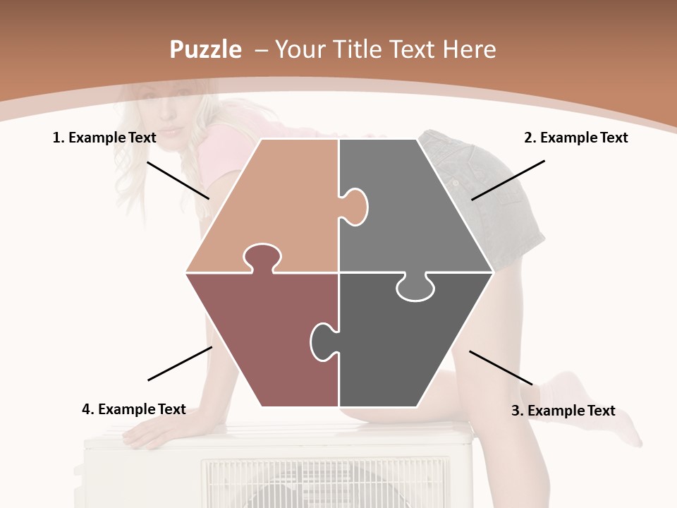 Showing Girl Conditioner PowerPoint Template