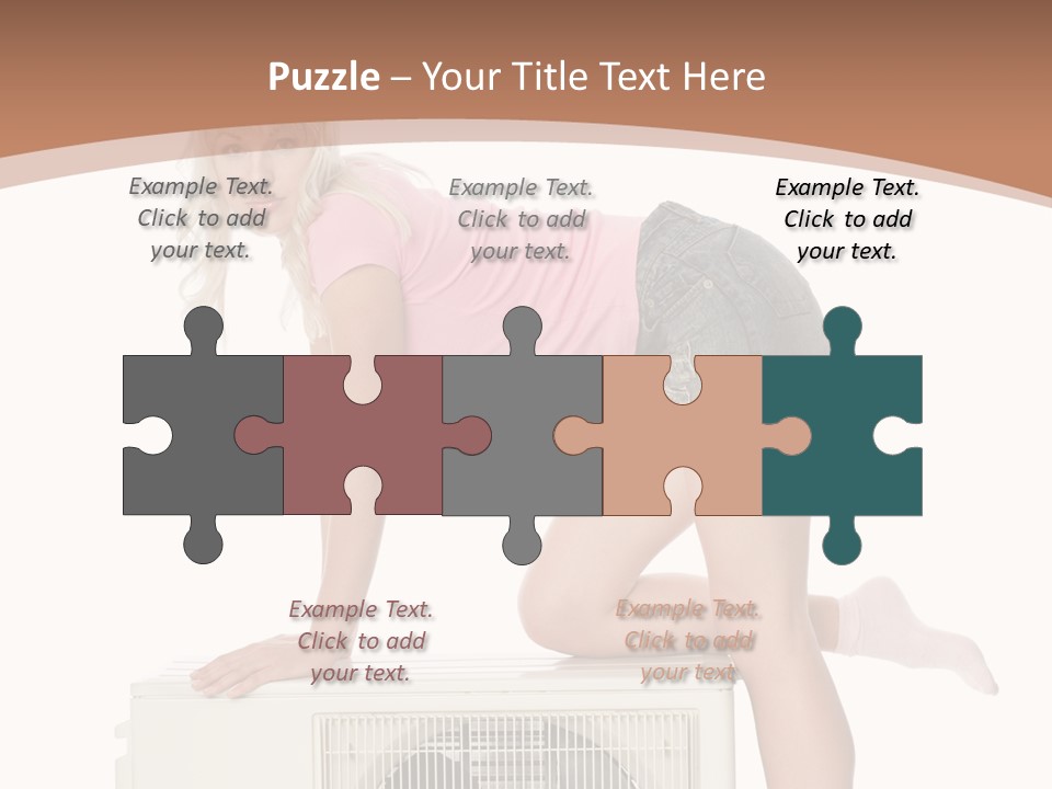 Showing Girl Conditioner PowerPoint Template