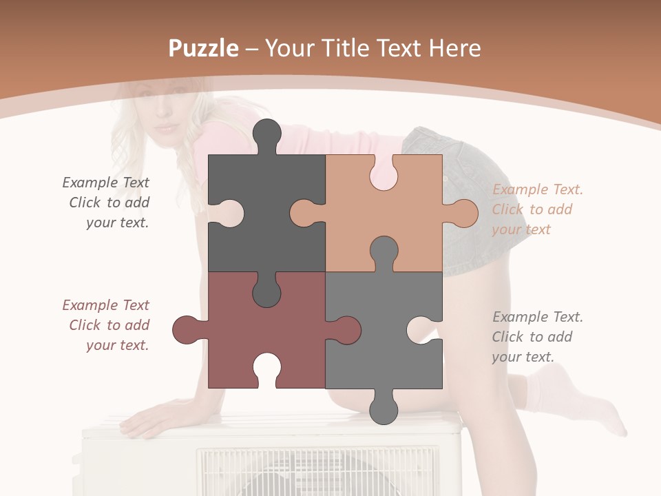 Showing Girl Conditioner PowerPoint Template