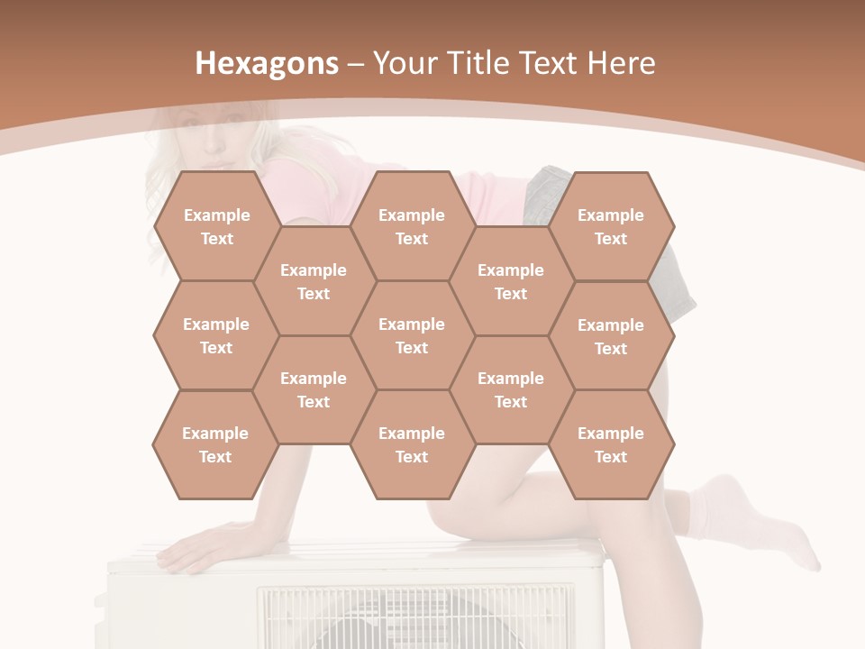 Showing Girl Conditioner PowerPoint Template