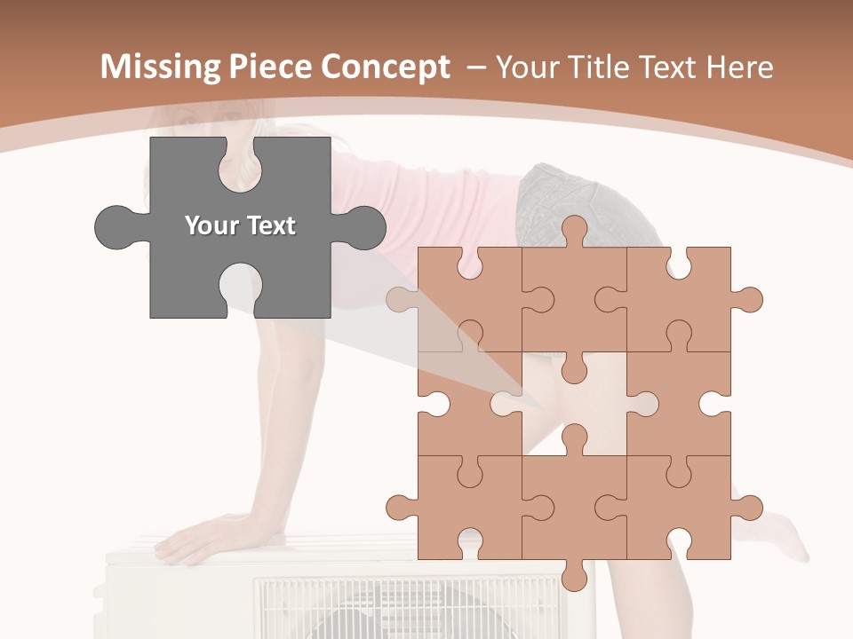 Showing Girl Conditioner PowerPoint Template