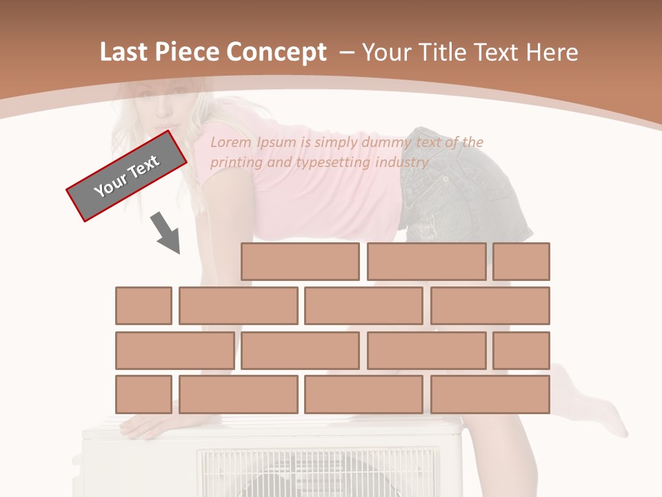 Showing Girl Conditioner PowerPoint Template