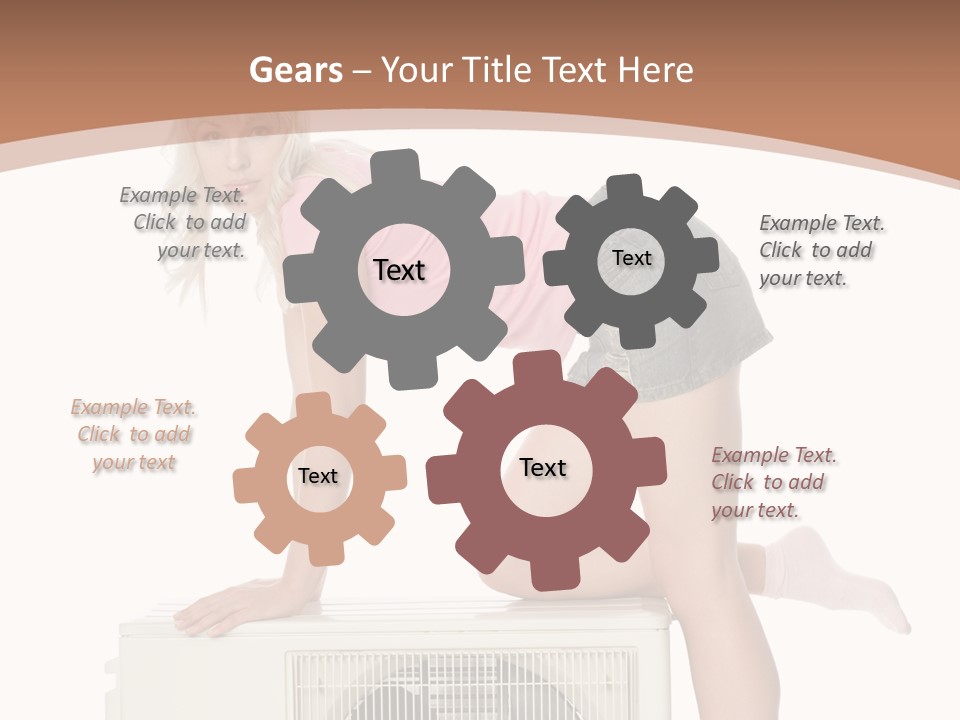 Showing Girl Conditioner PowerPoint Template