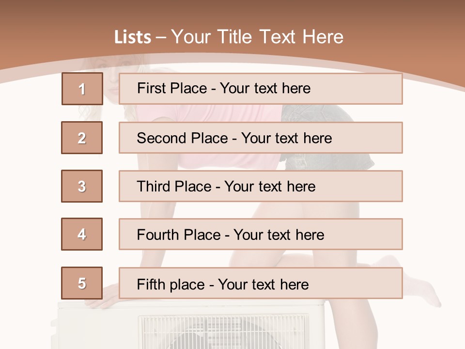 Showing Girl Conditioner PowerPoint Template