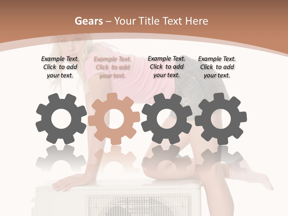 Showing Girl Conditioner PowerPoint Template