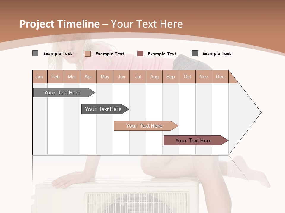 Showing Girl Conditioner PowerPoint Template