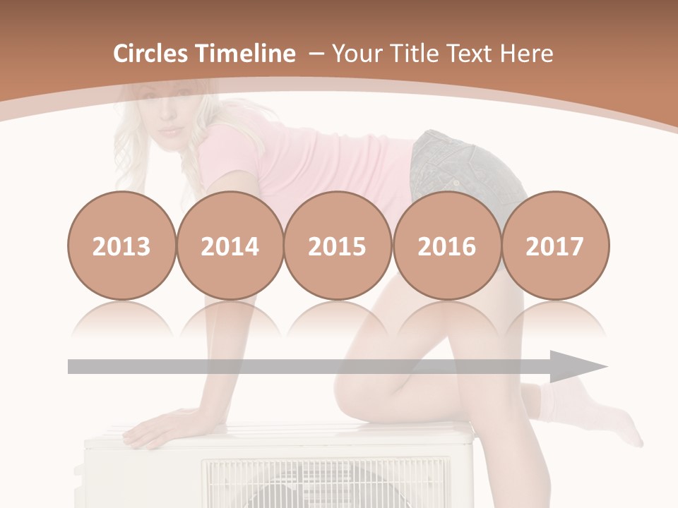 Showing Girl Conditioner PowerPoint Template