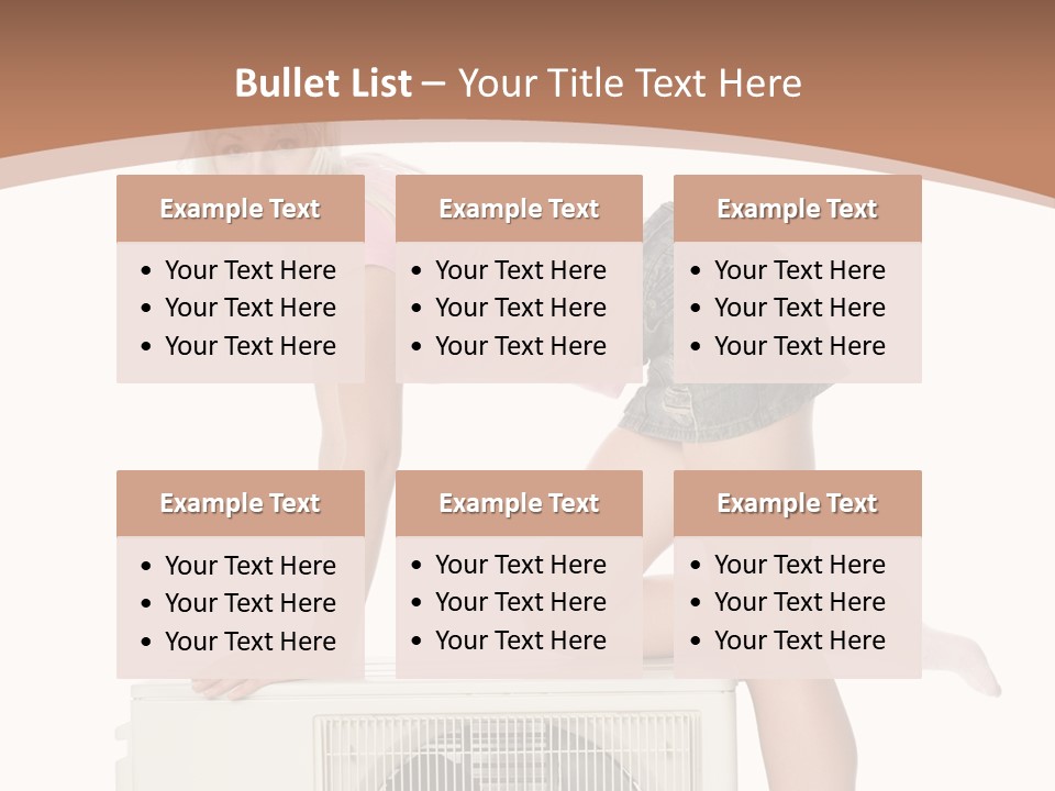 Showing Girl Conditioner PowerPoint Template