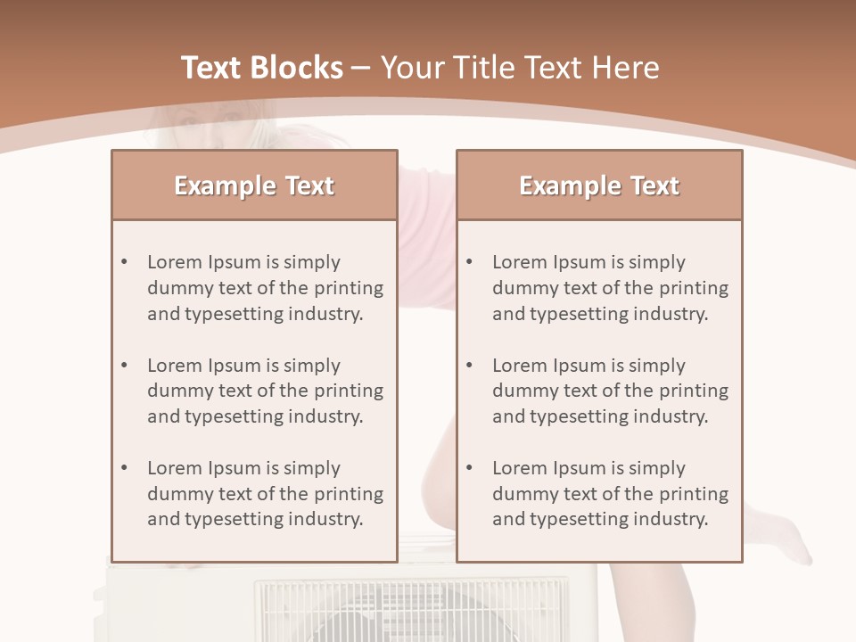 Showing Girl Conditioner PowerPoint Template
