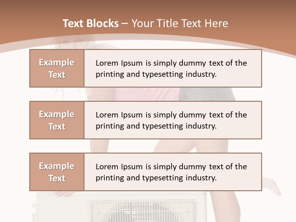 Showing Girl Conditioner PowerPoint Template