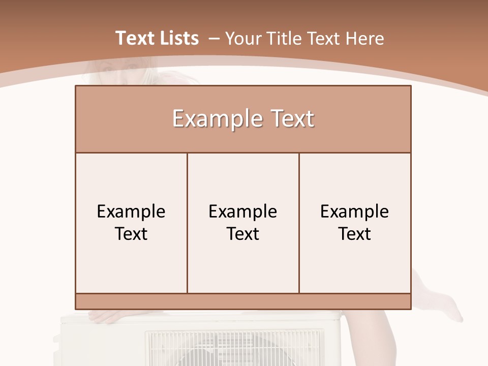 Showing Girl Conditioner PowerPoint Template