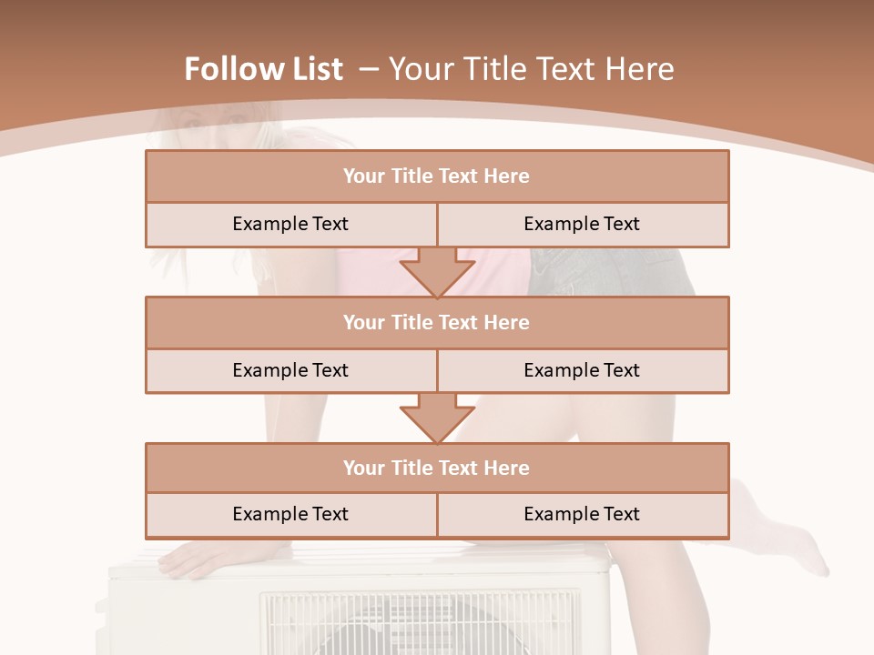 Showing Girl Conditioner PowerPoint Template