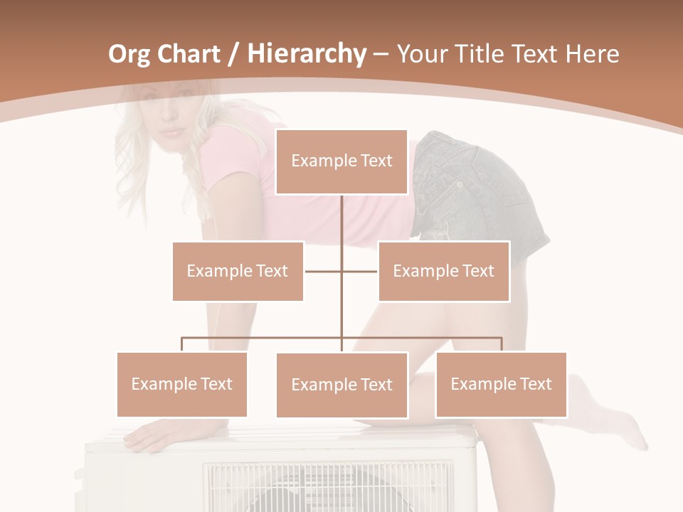Showing Girl Conditioner PowerPoint Template