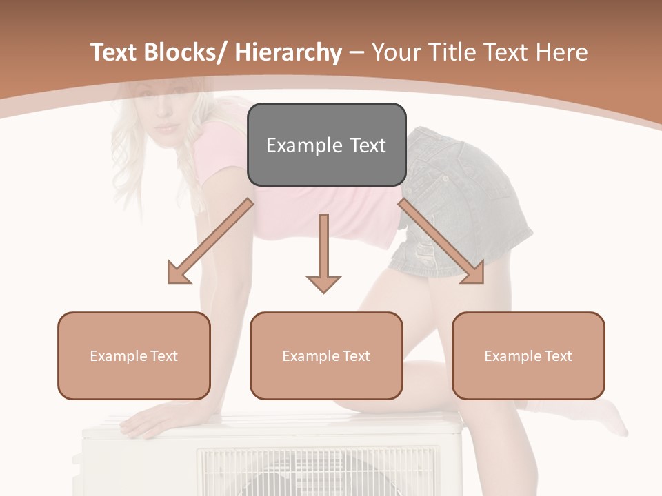 Showing Girl Conditioner PowerPoint Template