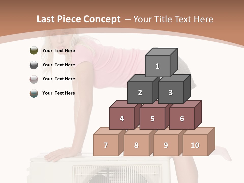 Showing Girl Conditioner PowerPoint Template