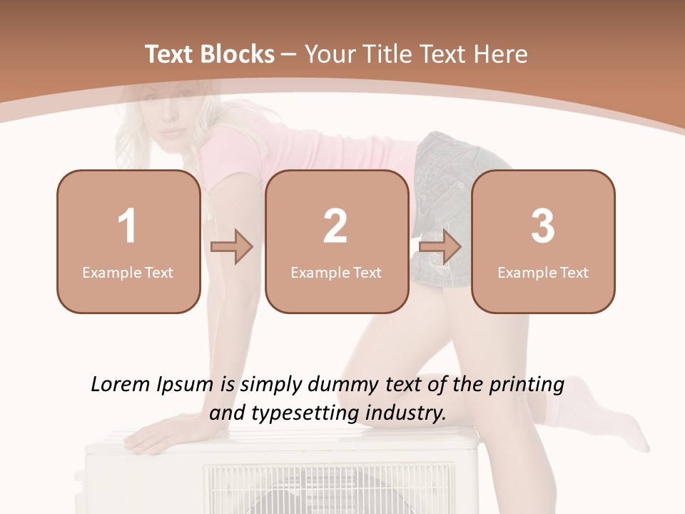 Showing Girl Conditioner PowerPoint Template