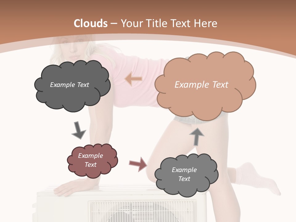 Showing Girl Conditioner PowerPoint Template