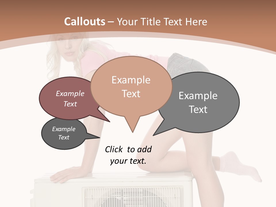 Showing Girl Conditioner PowerPoint Template