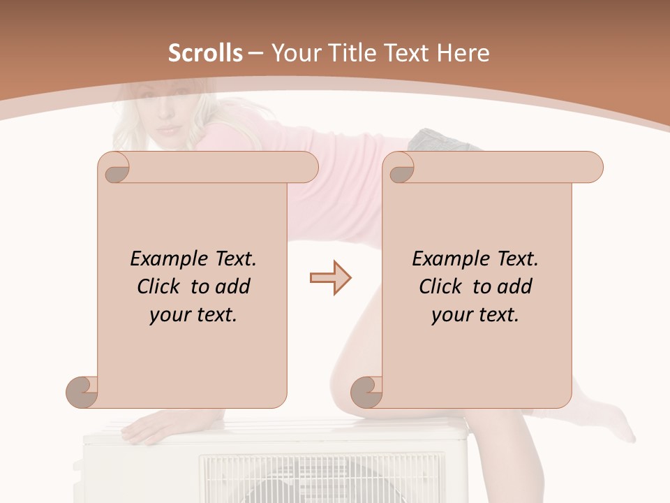 Showing Girl Conditioner PowerPoint Template