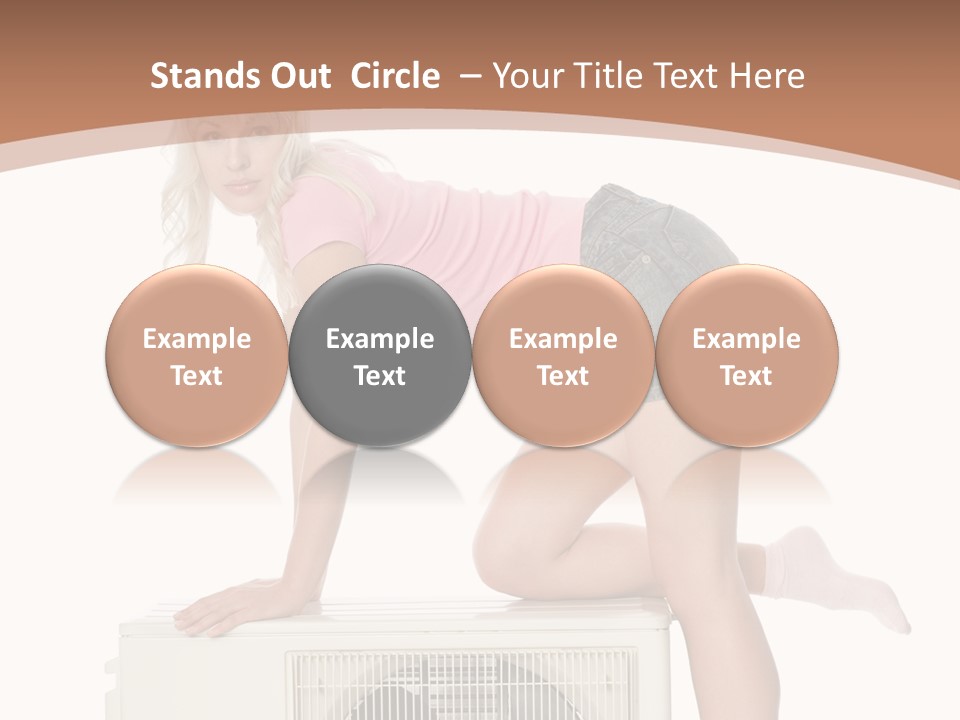 Showing Girl Conditioner PowerPoint Template