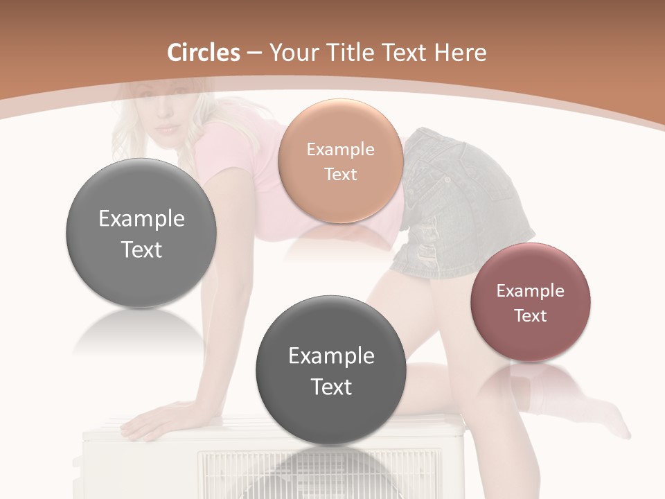 Showing Girl Conditioner PowerPoint Template