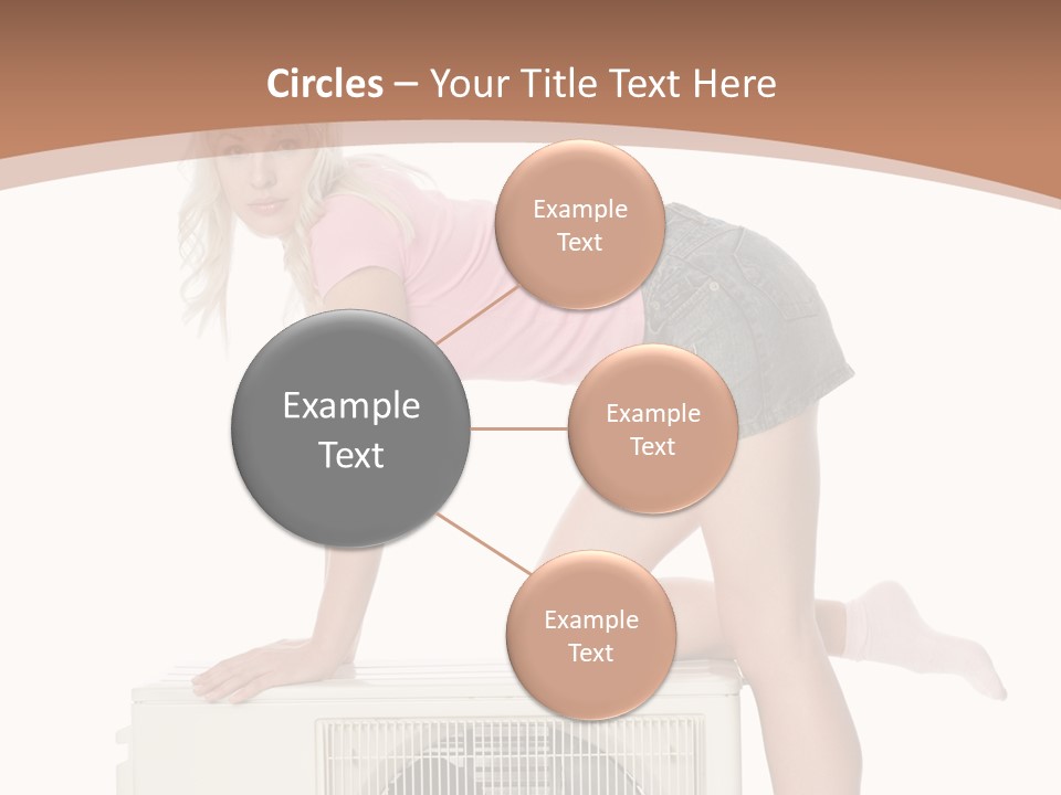 Showing Girl Conditioner PowerPoint Template