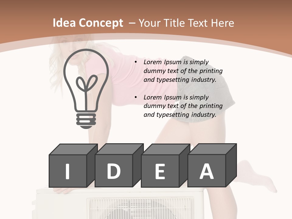 Showing Girl Conditioner PowerPoint Template