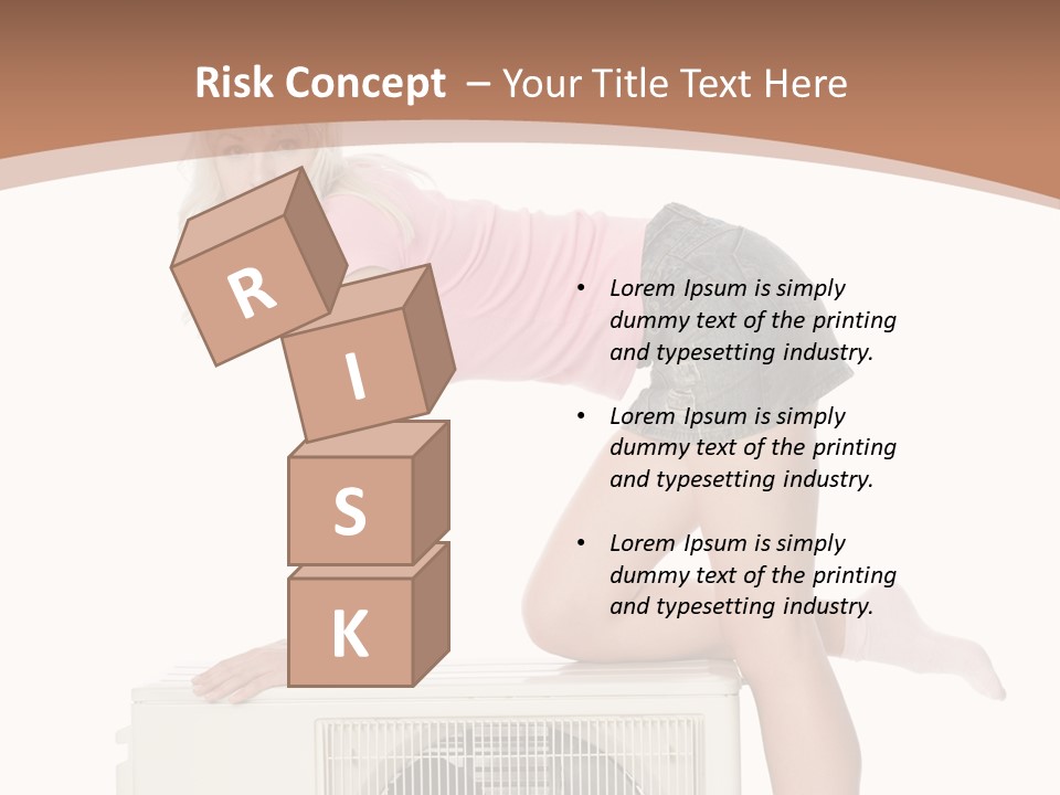 Showing Girl Conditioner PowerPoint Template